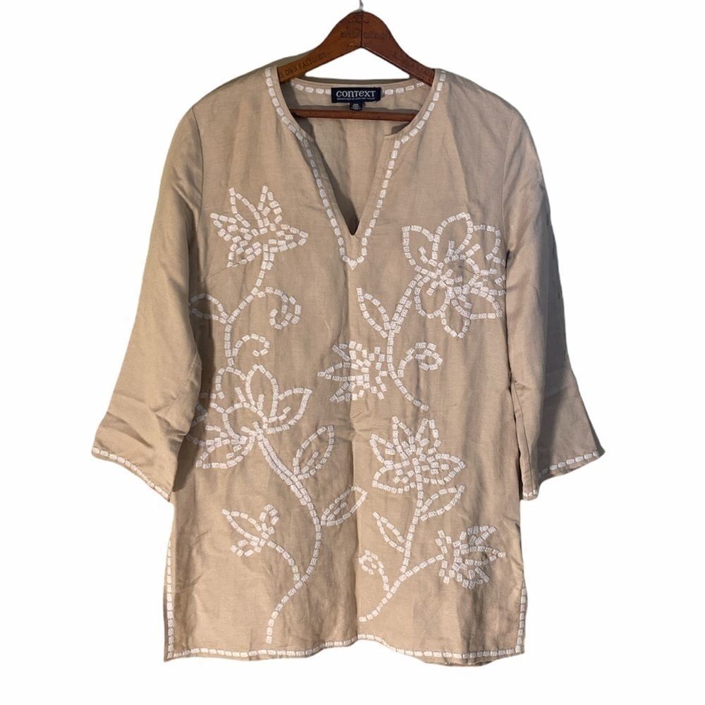 Context Lord & Taylor Embroidered Top - Picture 2 of 8